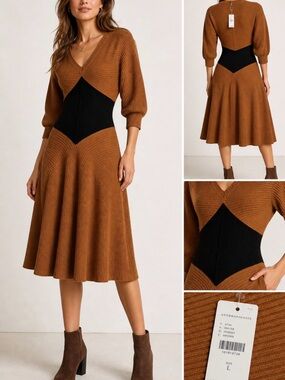 by anthropologie printed v neck pleated a line dress By Anthropologie Printed V-Neck Pleated A-Line Dress